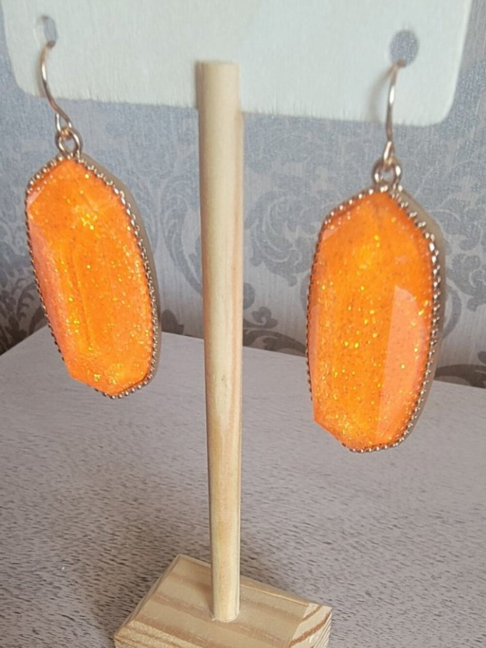 Mia Neon Orange Earrings